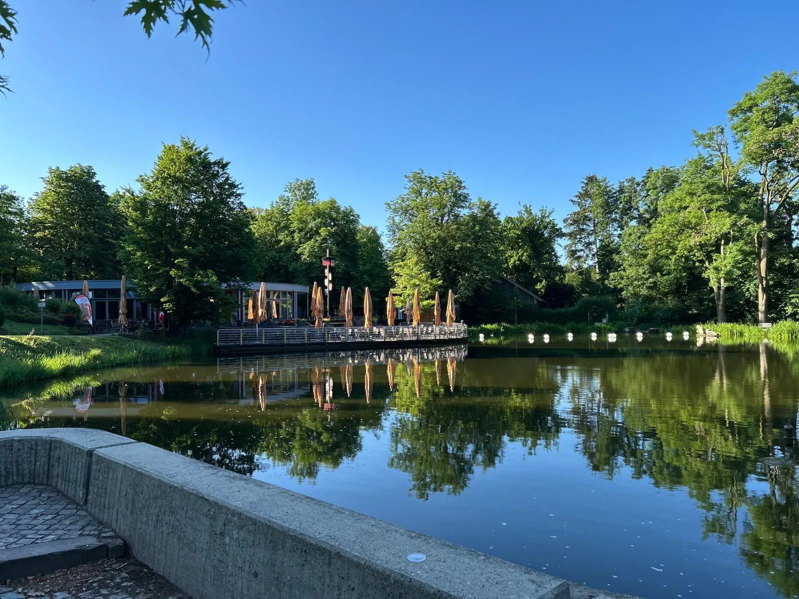 Park und Teich im Ahnepark in Vellmar