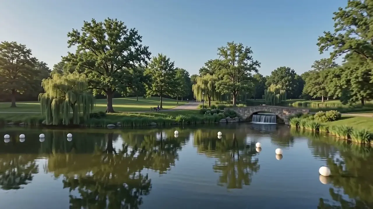 Ahnepark in Vellmar und Thema Fahrradweg